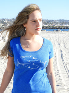 "Oh Minke" (whales)- Ladies' Scoop Neck Blend Tee