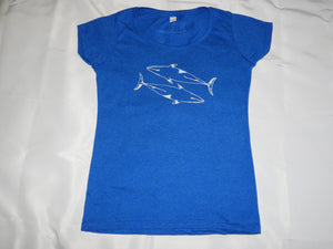 "Oh Minke" (whales)- Ladies' Scoop Neck Blend Tee